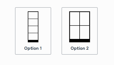 The two options for the style.