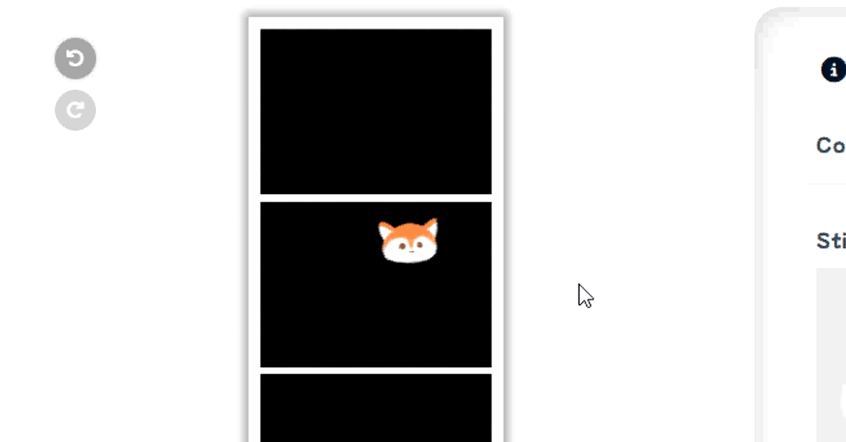 A GIF of a sticker on a canvas.