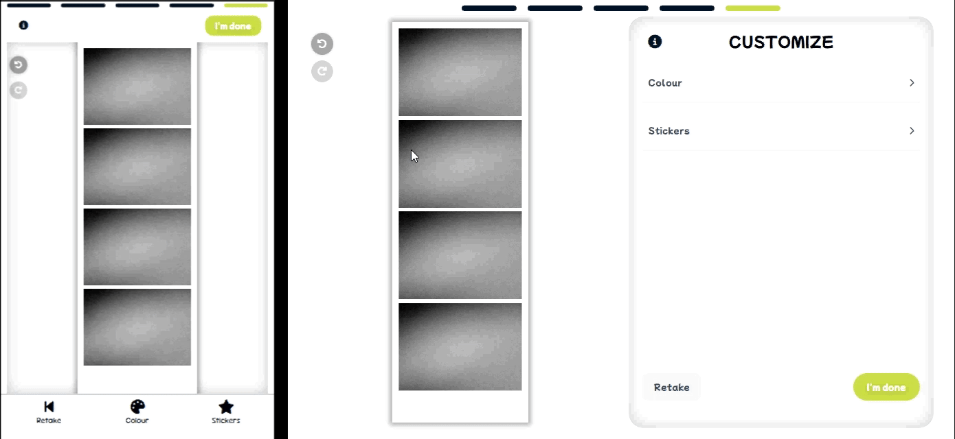 Side by side view of the instructions modal.